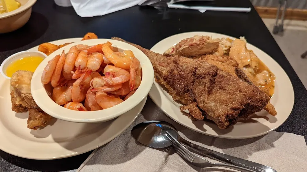 Boiled Shrimp and Whole Fried Catfish