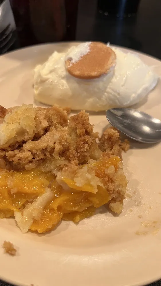 Peach Cobbler and Banana Pudding